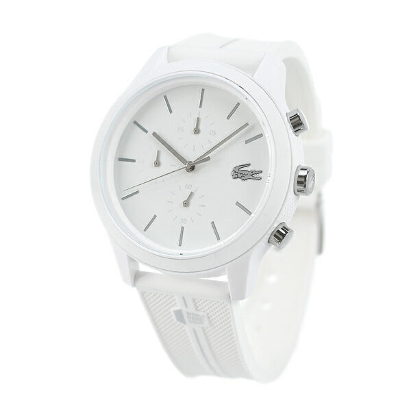 ラコステ 時計 42mm クロノグラフ クオーツ メンズ 腕時計 ブランド 2011090 ホワイト 2011090