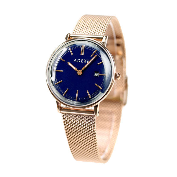 アデクス レディース 腕時計 ブランド 2043A-06-JP20SEP プチ 33mm 時計 ダークブルー ローズゴールド 2043A-06-JP20SEP