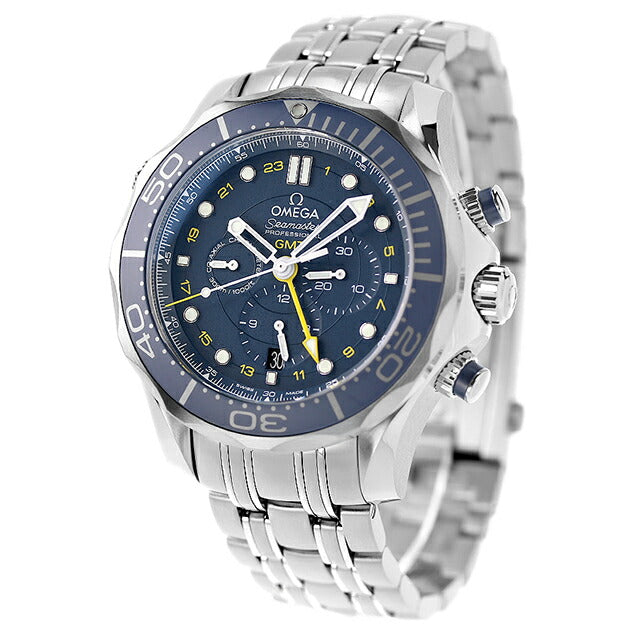 Omega Sea Master Corporate Chronometer GMT计时44毫米自动机械手表品牌男士欧米茄212.30.44.52.03.001 [92C24] 212-30-44-44-52-52-03-001