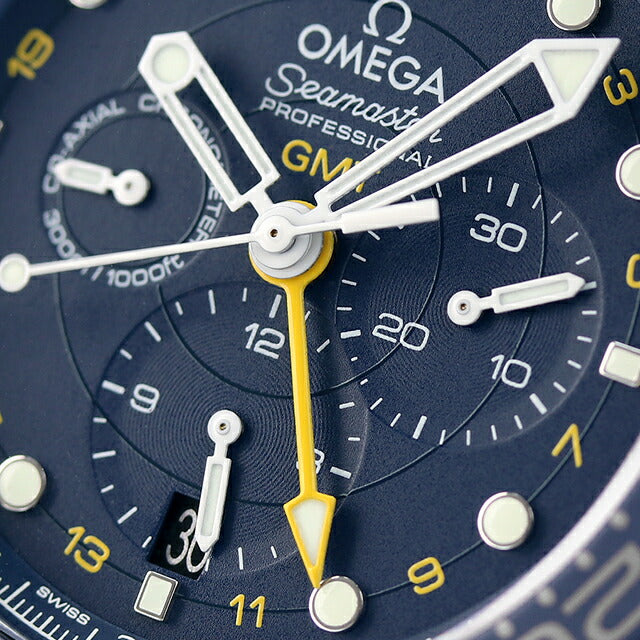 Omega Sea Master Corporate Chronometer GMT计时44毫米自动机械手表品牌男士欧米茄212.30.44.52.03.001 [92C24] 212-30-44-44-52-52-03-001