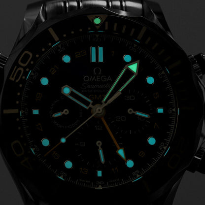 Omega Sea Master Corporate Chronometer GMT计时44毫米自动机械手表品牌男士欧米茄212.30.44.52.03.001 [92C24] 212-30-44-44-52-52-03-001