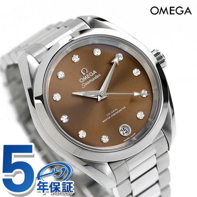 オメガ シーマスター アクアテラ 150M 34mm 自動巻き 腕時計 ブランド レディース ダイヤモンド OMEGA 220.10.34.20.63.001 アナログ ブラウン スイス製 220-10-34-20-63-001