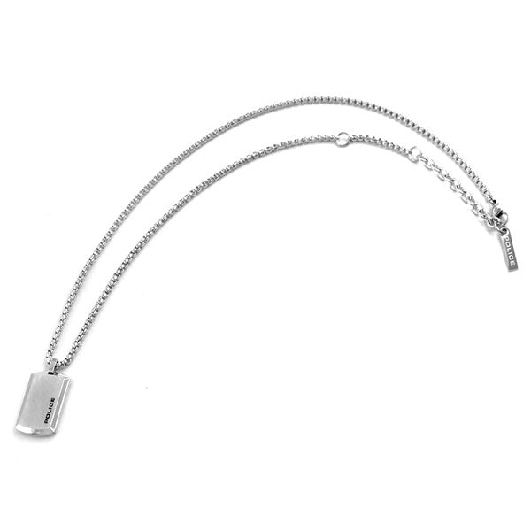 ポリス ネックレス チェーン プレート ペンダント シルバー ステンレス 名入れ可能 25988PSS01 メンズ 男性用 25988PSS01
