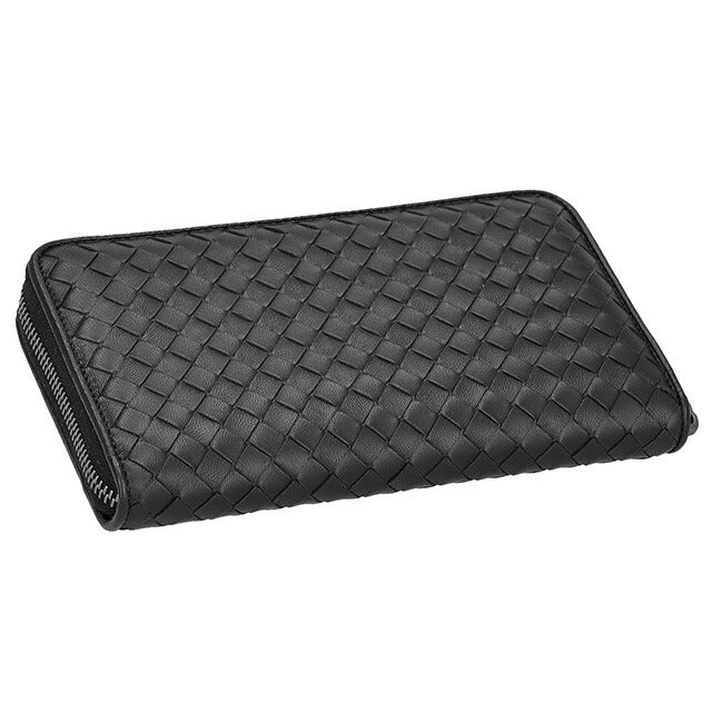 ボッテガ・ヴェネタ 長財布 メンズ ブランド BOTTEGA VENETA イントレチャート 275064 V3UN1 1275 ブラック 275064-V3UN1-1275