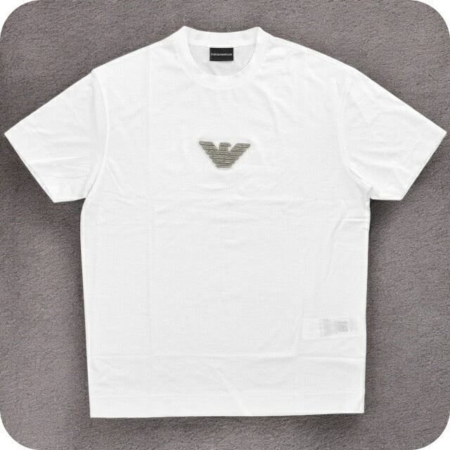 エンポリオ・アルマーニ Tシャツ メンズ ブランド EMPORIO ARMANI 3L1TCD-1JUVZ ホワイト 3L1TCD1JUVZ-0128-M