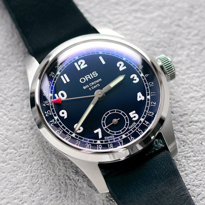 オリス 腕時計 ビッグクラウン ポインターデイト キャリバー403 38mm 01 403 7776 4065-07 5 19 11 ORIS 時計 自動巻き  新品 403-7776-4065LBK