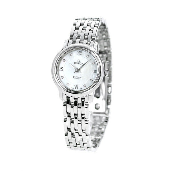 オメガ OMEGA デビル プレステージ 24.4mm ダイヤモンド 424.10.24.60.55.001 レディース 腕時計 ホワイトシェル 新品 424-10-24-60-55-001