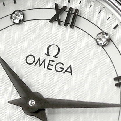 オメガ デビル プレステージ 27mm クオーツ 腕時計 ブランド レディース ダイヤモンド OMEGA 424.13.27.60.52.002 アナログ シルバー ブラック 黒 スイス製 424-13-27-60-52-002
