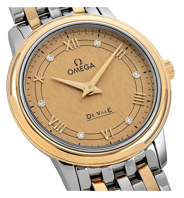 オメガ デ・ヴィル プレステージ 27.4mm クオーツ 腕時計 ブランド レディース ダイヤモンド OMEGA 424.20.27.60.58.004 アナログ 424-20-27-60-58-004