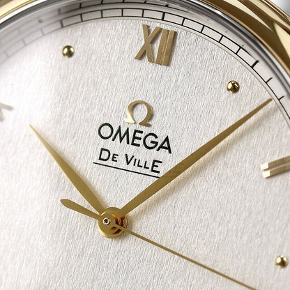 Omega Devil Prestige 39.5毫米自动手表品牌Men Omega 424.23.40.20.02.004模拟银绿色424-23-40-02-004