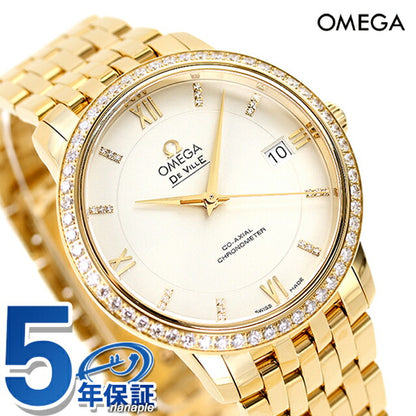 Omega Devil Corporate Cormate Chronometer 36.8mm自动绕组K18手表男士18 Gold Diamond Omega 424.55.37.20.52.002在瑞士制造[92C24] 424-5555-37-37-52-52-52-002