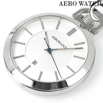 アエロウォッチ クオーツ 懐中時計 AEROWATCH 42829 AA02 アナログ ホワイト 白 スイス製 記念品 プレゼント ギフト 42829-AA02