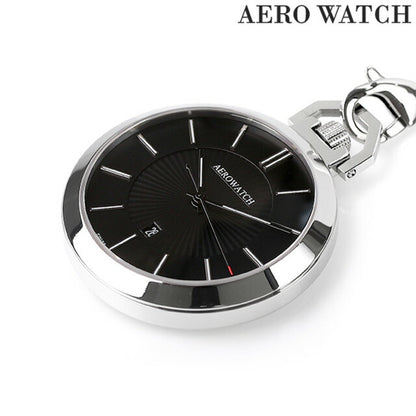 アエロウォッチ クオーツ 懐中時計 メンズ レディース ペンダントウォッチ AEROWATCH 42829 AA03 アナログ ブラック 黒 スイス製 記念品 プレゼント ギフト 42829-AA03