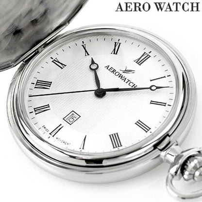アエロウォッチ クオーツ 懐中時計 AEROWATCH 42830 AA01 アナログ ホワイト 白 スイス製 42830-AA01