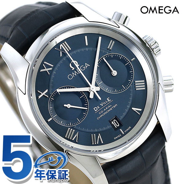 オメガ デビル コーアクシャル クロノグラフ 42mm 自動巻き 431.13.42.51.03.001 ブルー OMEGA 腕時計 431-13-42-51-03-001
