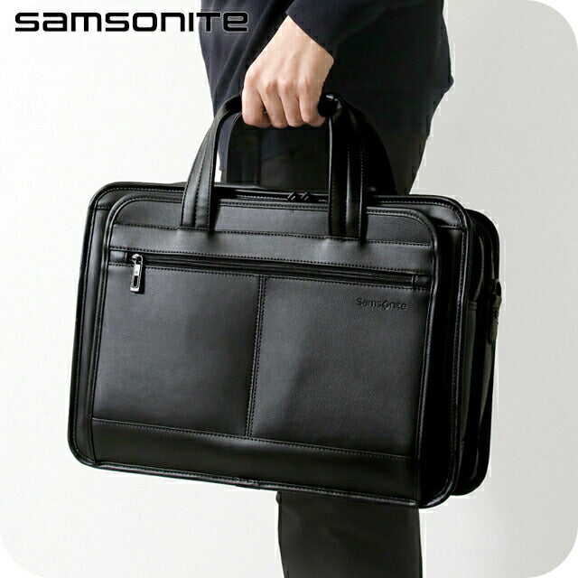 サムソナイト ビジネスバッグ メンズ ブランド LEATHER BUS CASES レザー 43118-1041 ブラック バッグ 43118-1041