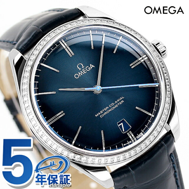 オメガ デ・ヴィル トレゾア オービスエディション 40mm 手巻き 腕時計 ブランド メンズ ダイヤモンド OMEGA 432.18.40.21.03.001 アナログ ブルー スイス製 432-18-40-21-03-001