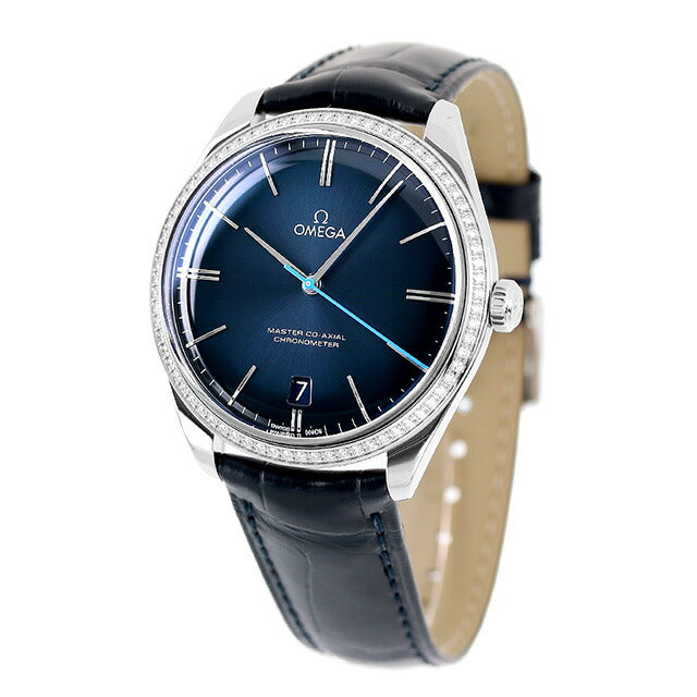オメガ デ・ヴィル トレゾア オービスエディション 40mm 手巻き 腕時計 ブランド メンズ ダイヤモンド OMEGA 432.18.40.21.03.001 アナログ ブルー スイス製 432-18-40-21-03-001