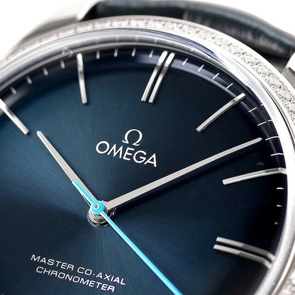 オメガ デ・ヴィル トレゾア オービスエディション 40mm 手巻き 腕時計 ブランド メンズ ダイヤモンド OMEGA 432.18.40.21.03.001 アナログ ブルー スイス製 432-18-40-21-03-001