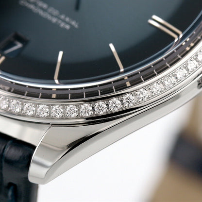 オメガ デ・ヴィル トレゾア オービスエディション 40mm 手巻き 腕時計 ブランド メンズ ダイヤモンド OMEGA 432.18.40.21.03.001 アナログ ブルー スイス製 432-18-40-21-03-001