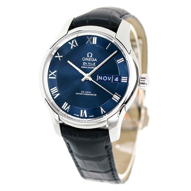 オメガ デ・ヴィル アワービジョン 41mm 自動巻き 腕時計 ブランド メンズ OMEGA 433.13.41.22.03.001 アナログ ブルー ネイビー スイス製 433-13-41-22-03-001