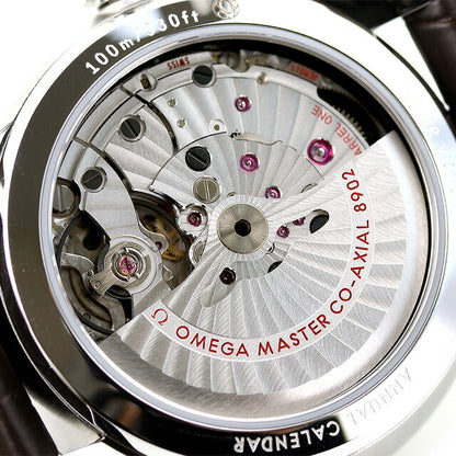 Omega Devil Hour Vision 41毫米自动机械手表品牌皮革皮带Omega 433.13.41.22.10.001模拟棕色深棕色深棕色瑞士433-13-41-22-10-001