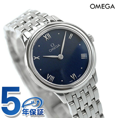 オメガ デビル プレステージ 27mm クォーツ 電池式 腕時計 ブランド レディース OMEGA 434.10.28.60.03.002 アナログ ブルー スイス製 434-10-28-60-03-002