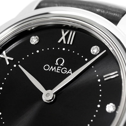 オメガ デ・ヴィル プレステージ 30mm クォーツ 電池式 腕時計 ブランド レディース ダイヤモンド OMEGA 434.13.30.60.51.001 アナログ ブラック ダークグレー 434-13-30-60-51-001