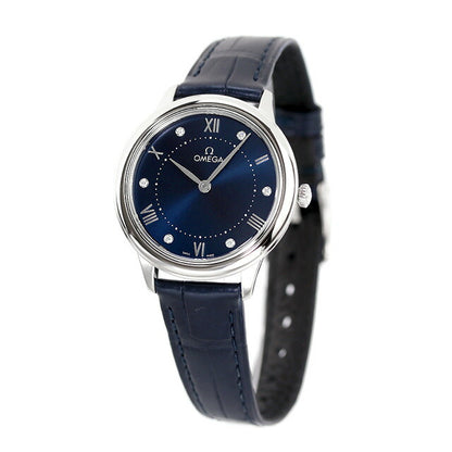 オメガ デ・ヴィル プレステージ 30mm クォーツ 電池式 腕時計 ブランド レディース ダイヤモンド OMEGA 434.13.30.60.53.001 アナログ ブルー ネイビー 434-13-30-60-53-001