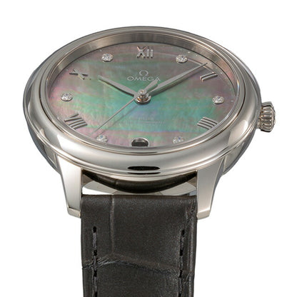 オメガ デ・ヴィル プレステージ 33.5mm 自動巻き 腕時計 ブランド レディース ダイヤモンド OMEGA 434.13.34.20.57.001 アナログ グレーシェル グレー スイス製 434-13-34-20-57-001