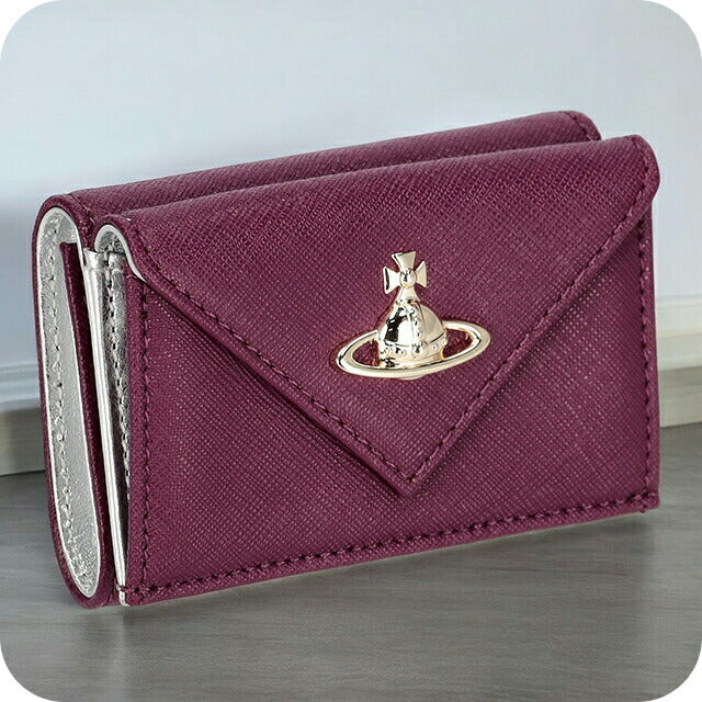 ヴィヴィアン・ウエストウッド 三つ折り財布 レディース ブランド Vivienne Westwood 51150009 パープル 51150009SAFF-PPL-J401