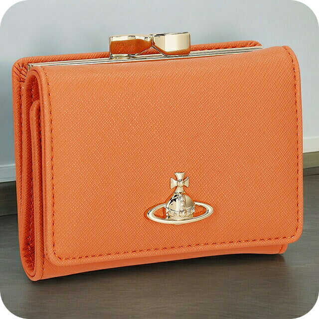 ヴィヴィアン・ウエストウッド 三つ折り財布 レディース ブランド Vivienne Westwood 51150027U オレンジ 51150027USAFFBI-ORG-F401