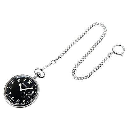 アエロウォッチ 手巻き 懐中時計 ブランド メンズ レディース AEROWATCH 50832-AA02 アナログ ブラック 黒 スイス製 50832-AA02