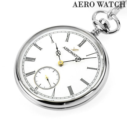 アエロウォッチ 手巻き 懐中時計 ブランド メンズ レディース AEROWATCH 50832-AA03 アナログ ホワイト 白 スイス製 50832-AA03