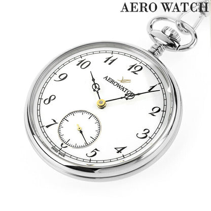アエロウォッチ 手巻き 懐中時計 ブランド メンズ レディース AEROWATCH 50832-AA04 アナログ ホワイト 白 スイス製 50832-AA04