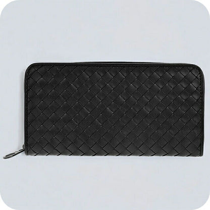 ボッテガ・ヴェネタ 長財布 メンズ レディース ブランド BOTTEGA VENETA イントレチャート レザー 510643 V4651 1000 ブラック 510643-V4651-1000