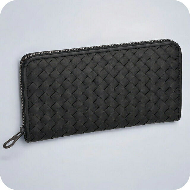 ボッテガ・ヴェネタ 長財布 メンズ レディース ブランド BOTTEGA VENETA イントレチャート レザー 510643 V47W1 1275 ブラック 510643-V47W1-1275