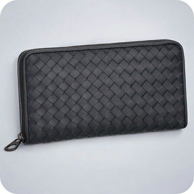 ボッテガ・ヴェネタ 長財布 メンズ レディース ブランド BOTTEGA VENETA イントレチャート レザー 510643 V47W1 8996 ネイビー 510643-V47W1-8996
