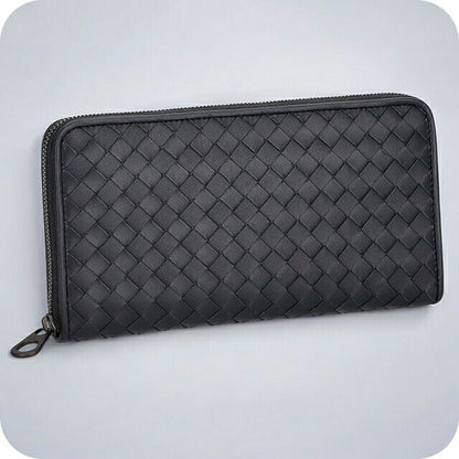 ボッテガ・ヴェネタ 長財布 メンズ レディース ブランド BOTTEGA VENETA イントレチャート レザー 510643 V47W1 8996 ネイビー 510643-V47W1-8996