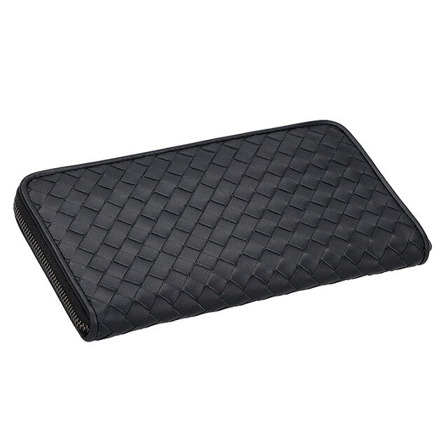 ボッテガ・ヴェネタ 長財布 メンズ レディース ブランド BOTTEGA VENETA イントレチャート レザー 510643 V47W1 8996 ネイビー 510643-V47W1-8996