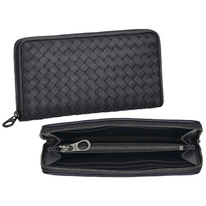 ボッテガ・ヴェネタ 長財布 メンズ レディース ブランド BOTTEGA VENETA イントレチャート レザー 510643 V47W1 8996 ネイビー 510643-V47W1-8996