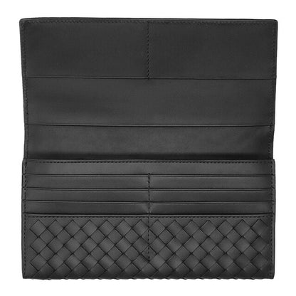 ボッテガ・ヴェネタ 長財布 メンズ ブランド BOTTEGA VENETA イントレチャート 577559 V47W1 1275 ブラック 577559-V47W1-1275