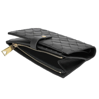 ボッテガ・ヴェネタ 二つ折り財布 メンズ レディース ブランド BOTTEGA VENETA イントレチャート レザー 609070 V3UH2 8425 609070-V3UH2-8425