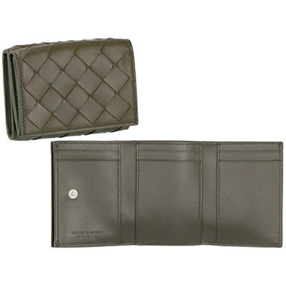 ボッテガ・ヴェネタ 三つ折り財布 レディース ブランド BOTTEGA VENETA イントレチャート 609285 VCPP2 1444 グレー 609285-VCPP2-1444