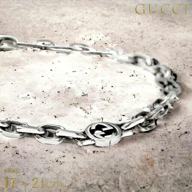 グッチ ブレスレット GUCCI インターロッキングG sterling silver メンズ レディース 620798 J8400 0811 シルバー アクセサリー 選べるモデル 620798-J8400-0811