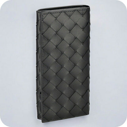 ボッテガ・ヴェネタ 長財布 メンズ レディース ブランド BOTTEGA VENETA イントレチャート 635567 V3US1 8803 ブラック 635567-V3US1-8803
