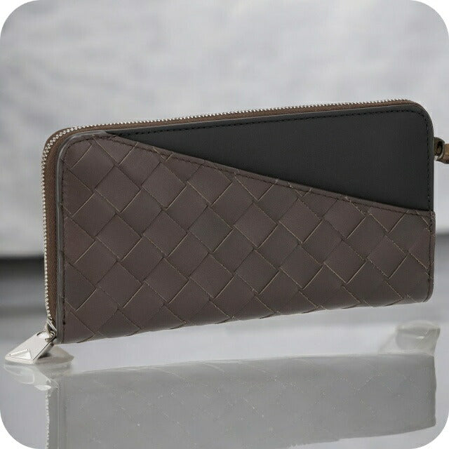 ボッテガ・ヴェネタ 長財布 メンズ ブランド BOTTEGA VENETA 639856-VCPQ7 ダークブラウン/ブラック 639856-VCPQ7-2138