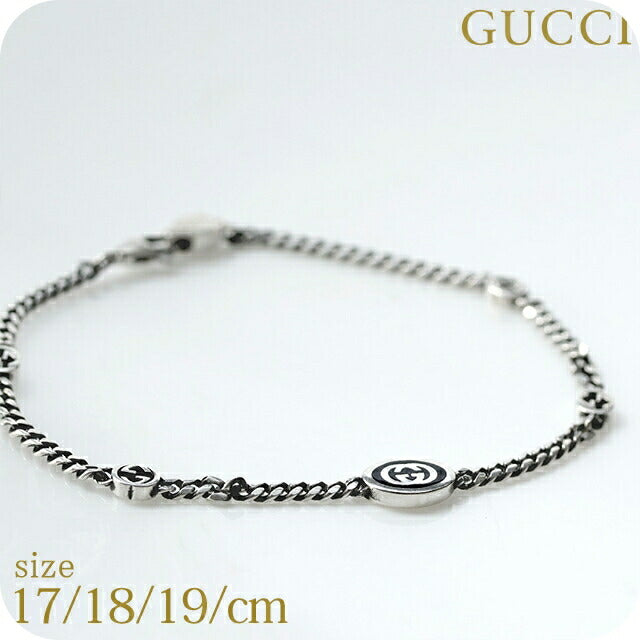 グッチ ブレスレット メンズ ブランド インターロッキングG チェーン シルバー925 678657 J8410 8191 シルバー アクセサリー 選べるモデル 678657-J8410-8191