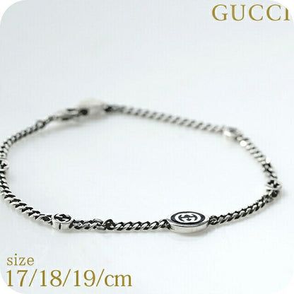 グッチ ブレスレット メンズ ブランド インターロッキングG チェーン シルバー925 678657 J8410 8191 シルバー アクセサリー 選べるモデル 678657-J8410-8191