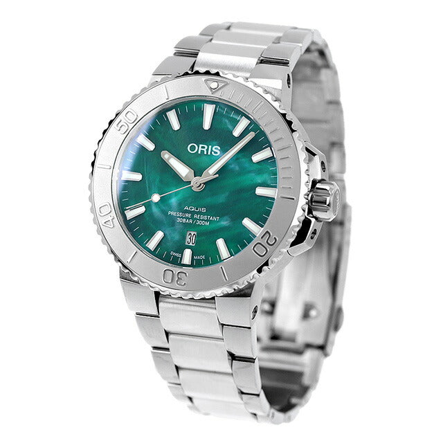 オリス 時計 アクイス デイト ブレスネット 43.5mm 01 733 7730 4137-07 8 24 05PEB ORIS 腕時計 自動巻き  新品 733-7730-4137MB